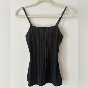 The Limited Y2K Black Cami Top w/ mesh stain appliqué, XS